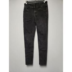 Wax Jean Butt I Love You Jeans Women's Skinny Black Stone Wash High Rise 9/29